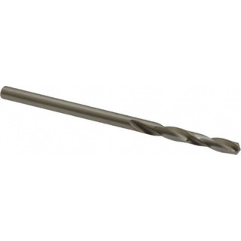 Cleveland Twist Drill #38 135 Spiral Flute High Speed Steel Screw Machine Drill Bit Bright Finish, Right Hand Cut, 13/16 Flute Length, 1-13/16 OAL, Split Point, Straight Shank C70342 – 74332701