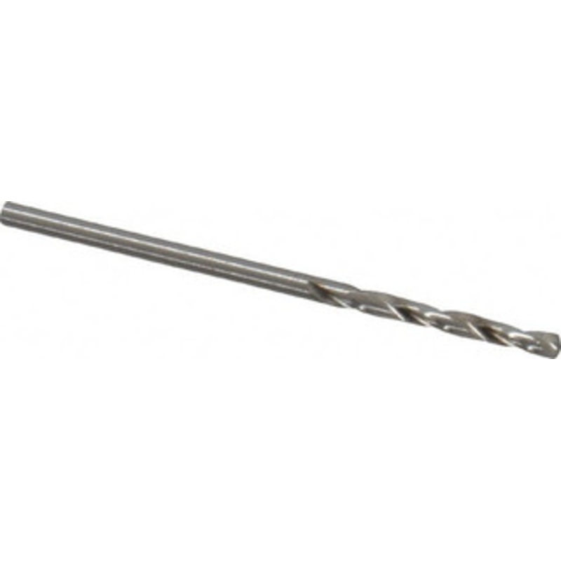 Cleveland Twist Drill #48 135 Spiral Flute High Speed Steel Screw Machine Drill Bit Bright Finish, Right Hand Cut, 11/16 Flute Length, 1-11/16 OAL, Split Point, Straight Shank C70352 – 74332800