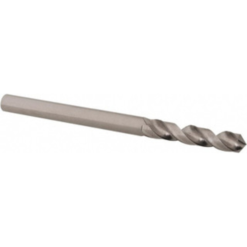 Guhring #27 118 Spiral Flute Cobalt Screw Machine Drill Bit Bright Finish, Right Hand Cut, 20mm Flute Length, 52mm OAL, Four Facet, Split Point, Straight Shank 9055240036600 – 55075022