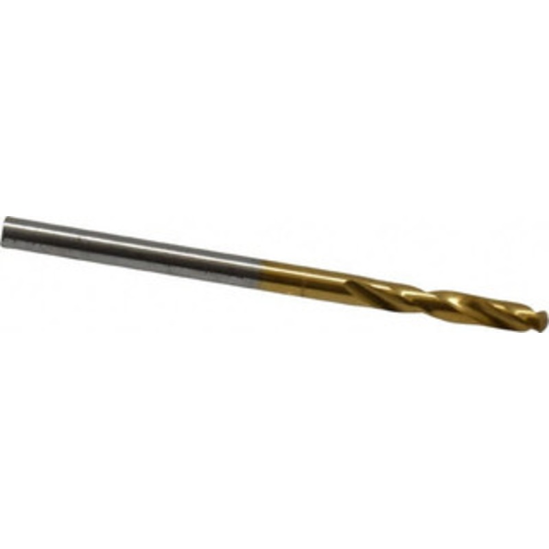 Guhring #36 130 Parabolic Flute Cobalt Screw Machine Drill Bit TiN Finish, Right Hand Cut, 16mm Flute Length, 46mm OAL, Standard Point, Straight Shank 9006590027100 – 75828822