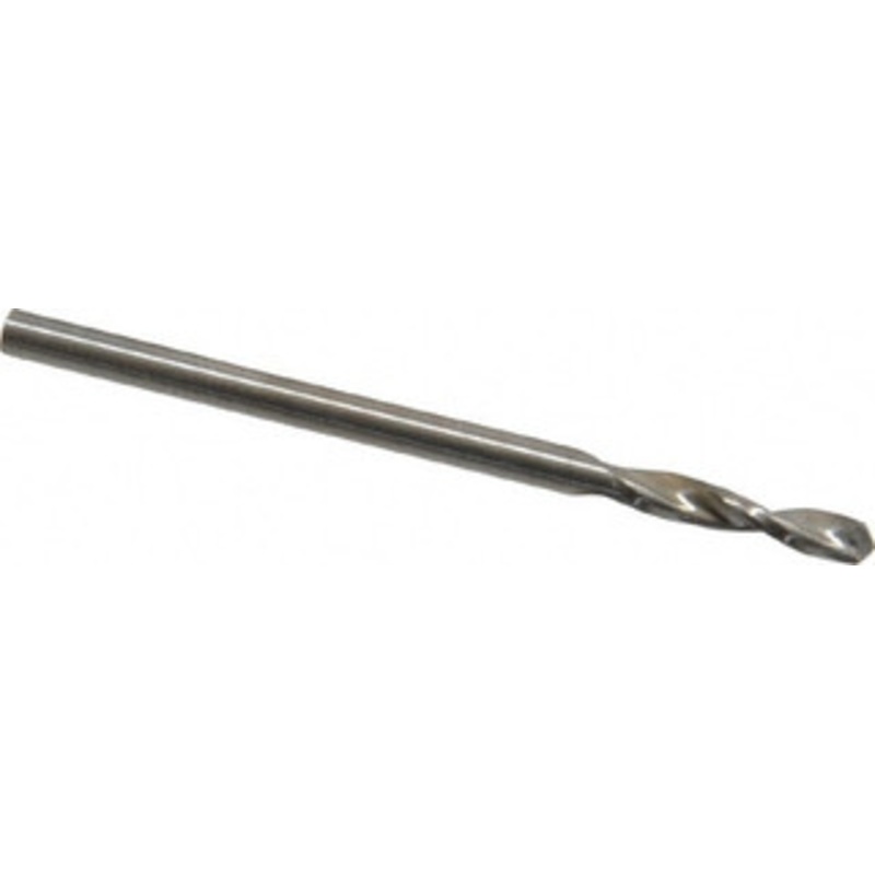 Guhring #45 130 Parabolic Flute High Speed Steel Screw Machine Drill Bit Bright Finish, Right Hand Cut, 15/32 Flute Length, 1-1/2 OAL, Standard Point, Straight Shank 9005520020800 – 85775450