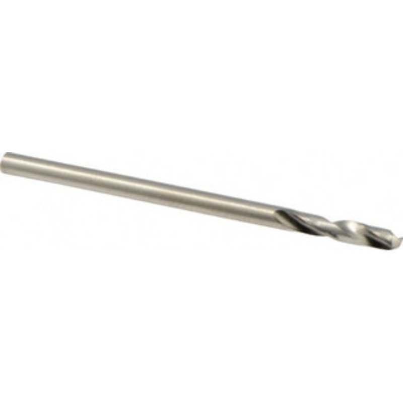 Guhring #49 130 Spiral Flute Cobalt Screw Machine Drill Bit Bright Finish, Right Hand Cut, 11mm Flute Length, 36mm OAL, Standard Point, Straight Shank 9003290018500 – 00983379