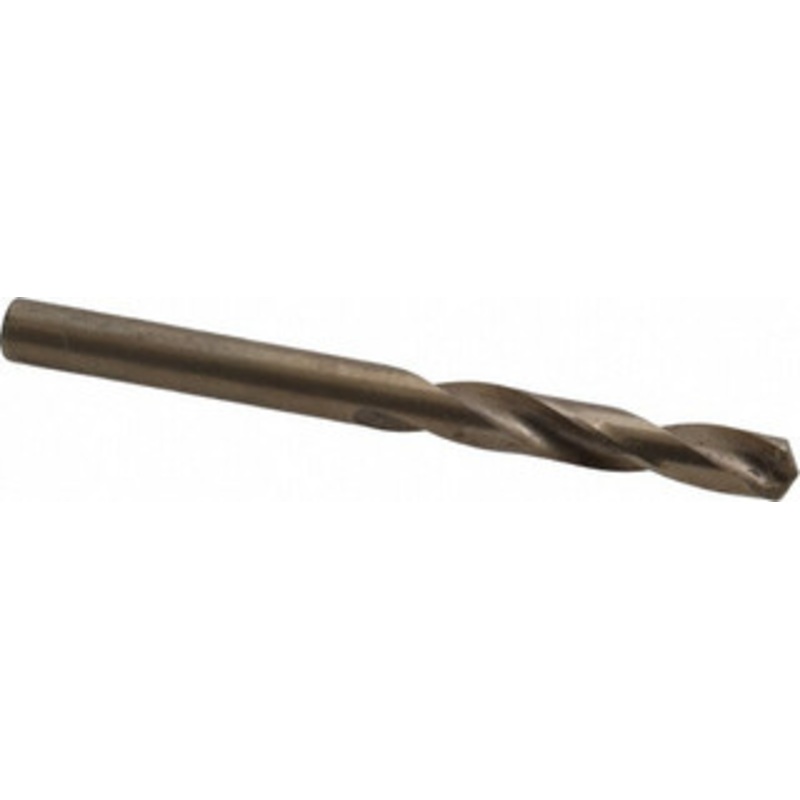 Hertel #11 135 Spiral Flute Cobalt Screw Machine Drill Bit Bright Finish, Right Hand Cut, 1-3/16 Flute Length, 2-1/4 OAL, Split Point, Straight Shank 74130626 – 74130626