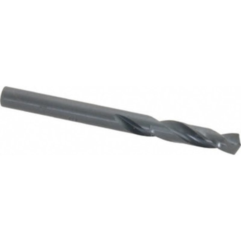 Hertel #5 135 Spiral Flute High Speed Steel Screw Machine Drill Bit Oxide Finish, Right Hand Cut, 1-1/4 Flute Length, 2-3/8 OAL, Split Point, Straight Shank 2386126 – 02386126