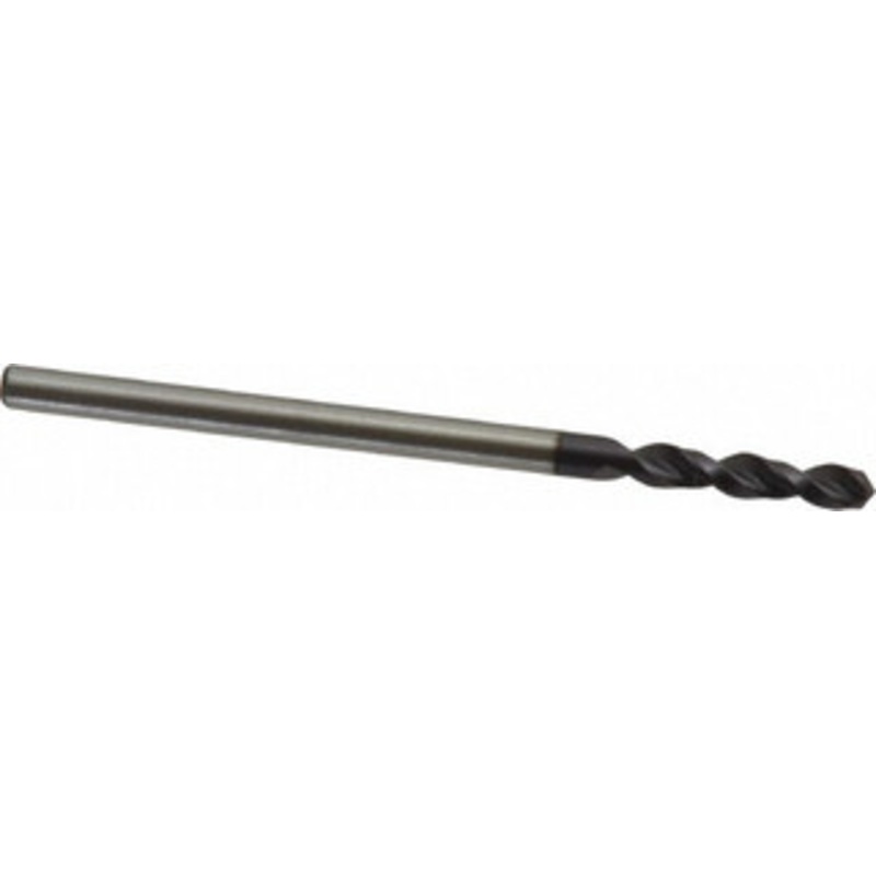 Accupro #45 130 Parabolic Flute Cobalt Screw Machine Drill Bit TiAlN Finish, Right Hand Cut, 0.472 Flute Length, 1.496 OAL, Split Point, Straight Shank 1630208A-AC – 01348192