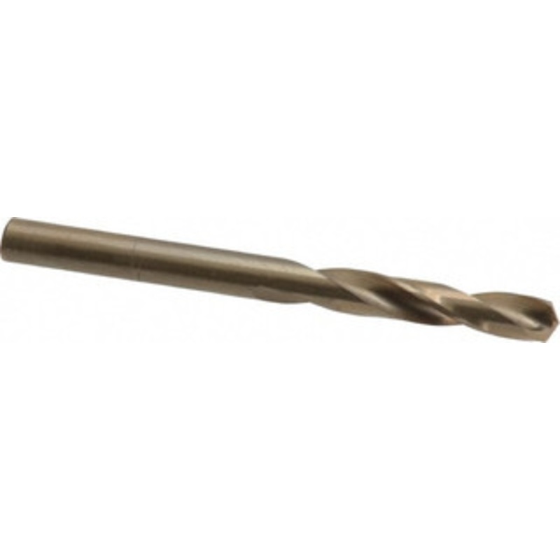 Chicago-Latrobe #13 135 Spiral Flute Cobalt Screw Machine Drill Bit Oxide/Gold Finish, Right Hand Cut, 1-1/8 Flute Length, 2-3/16 OAL, Split Point, Straight Shank 50868 – 81372138