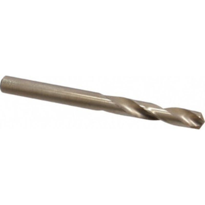 Chicago-Latrobe #2 135 Spiral Flute Cobalt Screw Machine Drill Bit Oxide/Gold Finish, Right Hand Cut, 1-5/16 Flute Length, 2-7/16 OAL, Split Point, Straight Shank 50857 – 81372021