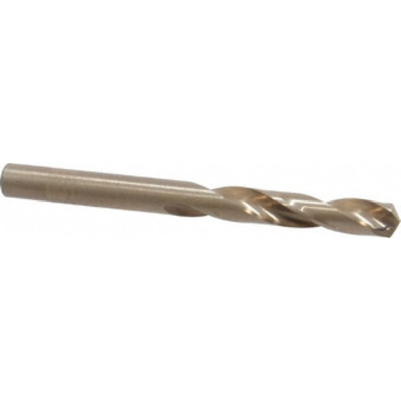 Chicago-Latrobe #3 135 Spiral Flute Cobalt Screw Machine Drill Bit Oxide/Gold Finish, Right Hand Cut, 1-1/4 Flute Length, 2-3/8 OAL, Split Point, Straight Shank 50858 – 81372039