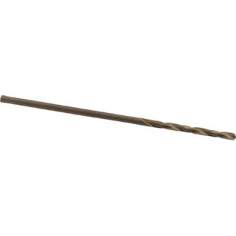 Chicago-Latrobe #58 135 Spiral Flute Cobalt Screw Machine Drill Bit Oxide/Gold Finish, Right Hand Cut, 1/2 Flute Length, 1-3/8 OAL, Split Point, Straight Shank 50913 – 81372583