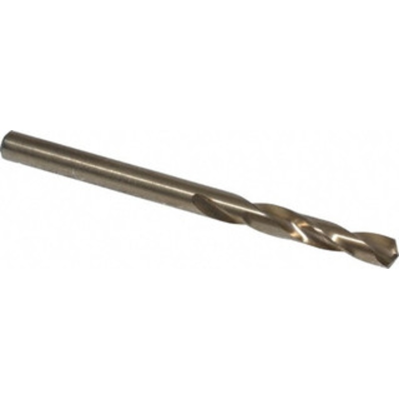 Cleveland Twist Drill #21 135 Spiral Flute Cobalt Screw Machine Drill Bit Oxide/Gold Finish, Right Hand Cut, 1-1/16 Flute Length, 2-1/8 OAL, Split Point, Straight Shank C14593 – 63793210