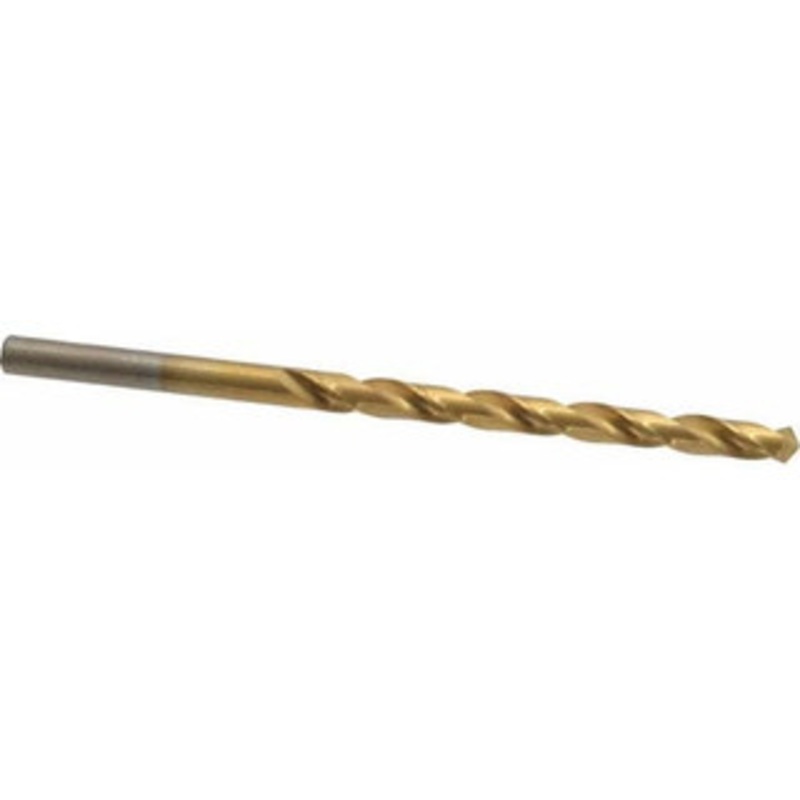 Cleveland Twist Drill #34 135 Spiral Flute Cobalt Screw Machine Drill Bit Oxide/Gold Finish, Right Hand Cut, 7/8 Flute Length, 1-7/8 OAL, Split Point, Straight Shank C14565 – 63793343