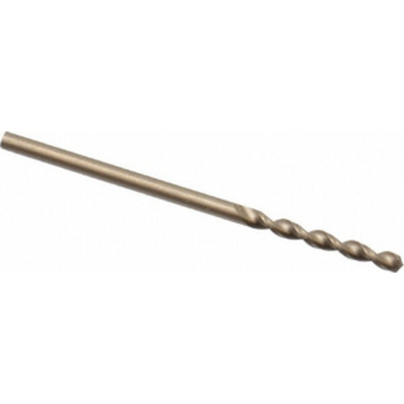 Cleveland Twist Drill #49 135 Parabolic Flute Cobalt Screw Machine Drill Bit Oxide/Gold Finish, Right Hand Cut, 11/16 Flute Length, 1-11/16 OAL, Split Point, Straight Shank C14315 – 76928506