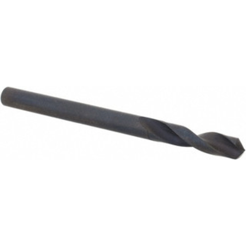 Guhring #21 118 Spiral Flute High Speed Steel Screw Machine Drill Bit Oxide Finish, Right Hand Cut, 22mm Flute Length, 55mm OAL, Standard Point, Straight Shank 9002230040400 – 01448026