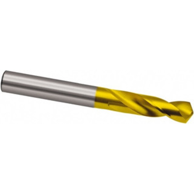 Guhring #39 118 Spiral Flute High Speed Steel Screw Machine Drill Bit TiN Finish, Right Hand Cut, 14mm Flute Length, 43mm OAL, Cone Relief Point, Straight Shank 9006530025300 – 77340750