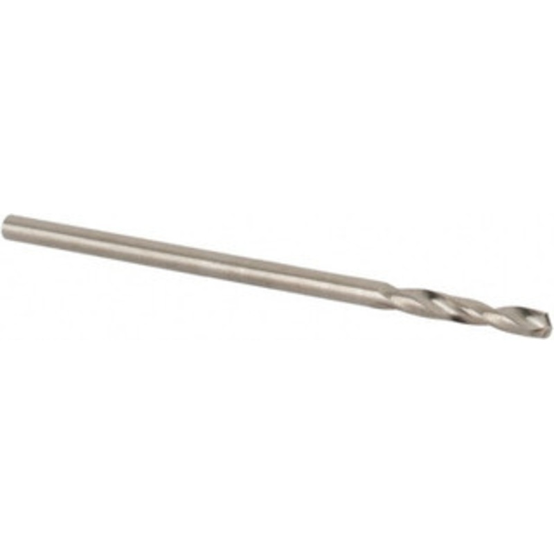 Guhring #53 130 Spiral Flute Cobalt Screw Machine Drill Bit Bright Finish, Right Hand Cut, 10mm Flute Length, 34mm OAL, Standard Point, Straight Shank 9003290015100 – 79400008