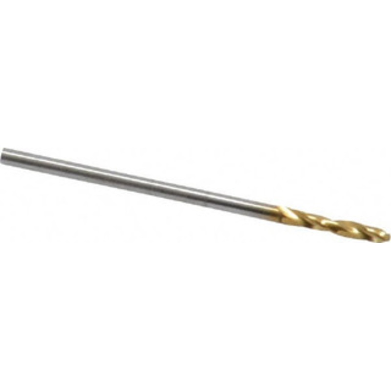 Guhring #55 130 Parabolic Flute Cobalt Screw Machine Drill Bit TiN Finish, Right Hand Cut, 7mm Flute Length, 28mm OAL, Standard Point, Straight Shank 9006590013200 – 94582715
