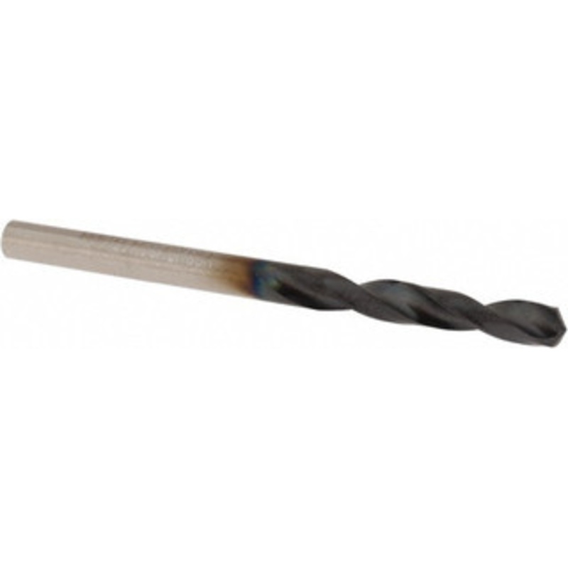 Hertel #27 135 Spiral Flute Cobalt Screw Machine Drill Bit TiAlN Finish, Right Hand Cut, 1 Flute Length, 2-1/16 OAL, Split Point, Straight Shank 74132242 – 74132242