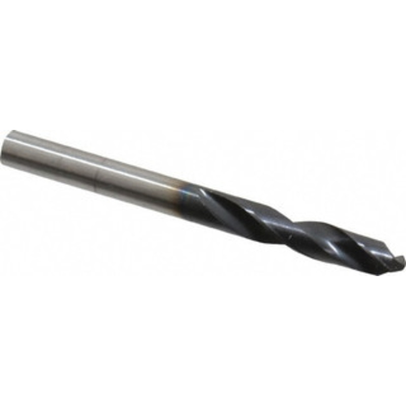 Hertel #4 135 Spiral Flute Cobalt Screw Machine Drill Bit TiAlN Finish, Right Hand Cut, 1-1/4 Flute Length, 2-3/8 OAL, Split Point, Straight Shank 74132028 – 74132028