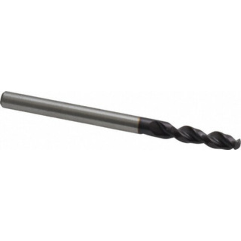 Accupro #26 130 Parabolic Flute Cobalt Screw Machine Drill Bit TiAlN Finish, Right Hand Cut, 0.787 Flute Length, 2.047 OAL, Split Point, Straight Shank 1630373A-AC – 01348713