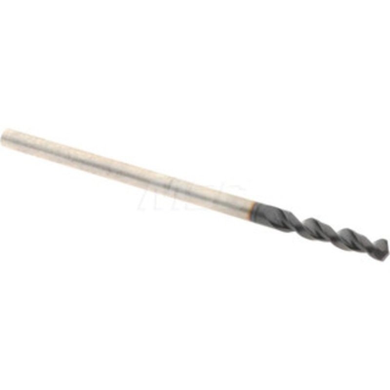 Accupro #50 130 Parabolic Flute Cobalt Screw Machine Drill Bit TiAlN Finish, Right Hand Cut, 0.433 Flute Length, 1.417 OAL, Split Point, Straight Shank 1630178A-AC – 01348093