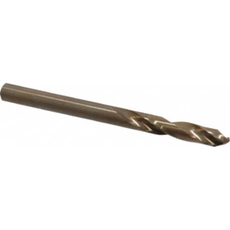 Cleveland Twist Drill #16 135 Spiral Flute Cobalt Screw Machine Drill Bit Oxide/Gold Finish, Right Hand Cut, 1-1/8 Flute Length, 2-3/16 OAL, Split Point, Straight Shank C14603 – 63793160