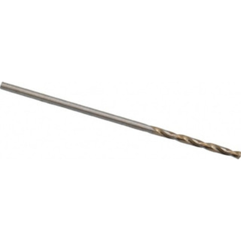 Cleveland Twist Drill #57 135 Spiral Flute Cobalt Screw Machine Drill Bit Oxide/Gold Finish, Right Hand Cut, 1/2 Flute Length, 1-3/8 OAL, Split Point, Straight Shank C14505 – 63793574