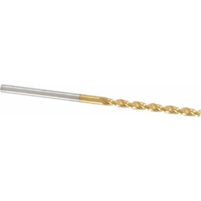 Guhring #45 130 High Speed Steel Jobber Drill TiN Finish, Right Hand Cut, Parabolic Flute, Straight Shank, 1-15/16 OAL, Standard Point 9006520020800 – 85751451