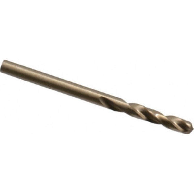 Hertel #29 135 Spiral Flute Cobalt Screw Machine Drill Bit Bright Finish, Right Hand Cut, 15/16 Flute Length, 1-15/16 OAL, Split Point, Straight Shank 74130816 – 74130816