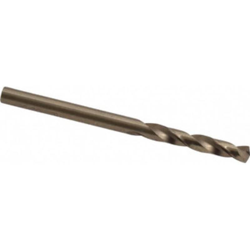 Hertel #30 135 Spiral Flute Cobalt Screw Machine Drill Bit Bright Finish, Right Hand Cut, 15/16 Flute Length, 1-15/16 OAL, Split Point, Straight Shank 74130824 – 74130824