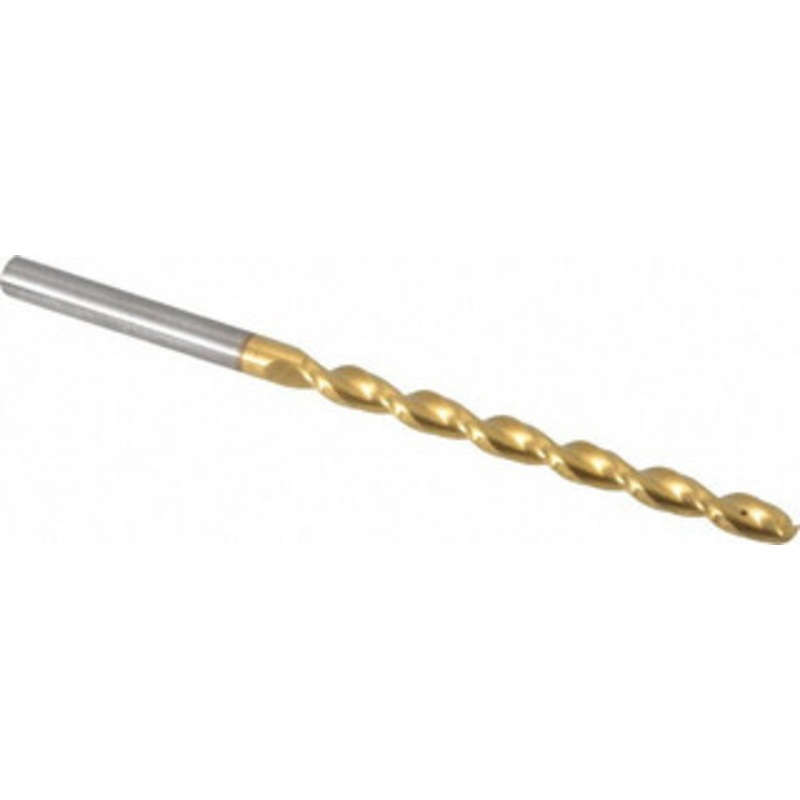Guhring #20 130 Solid Carbide Jobber Drill TiN Finish, Right Hand Cut, Parabolic Flute, Straight Shank, 82.55mm OAL, Standard Point 9026020040900 – 85979201