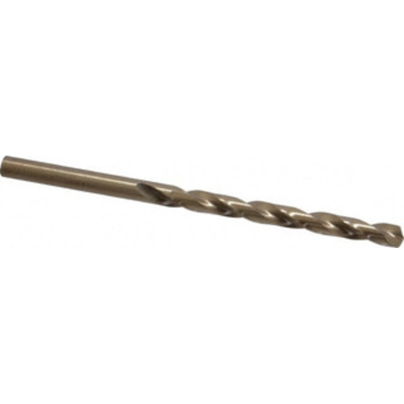 Hertel #10 135 Cobalt Jobber Drill Oxide/Gold Finish, Right Hand Cut, Spiral Flute, Straight Shank, 3-5/8 OAL, Split Point 04138574 – 04138574