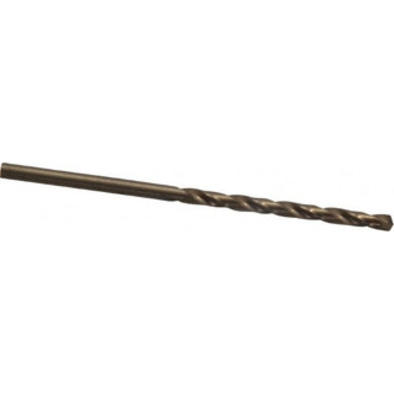 Hertel #34 135 Cobalt Jobber Drill Oxide/Gold Finish, Right Hand Cut, Spiral Flute, Straight Shank, 2-5/8 OAL, Split Point 04138814 – 04138814