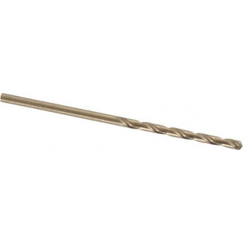 Hertel #46 135 Cobalt Jobber Drill Oxide/Gold Finish, Right Hand Cut, Spiral Flute, Straight Shank, 2-1/8 OAL, Split Point 04138939 – 04138939