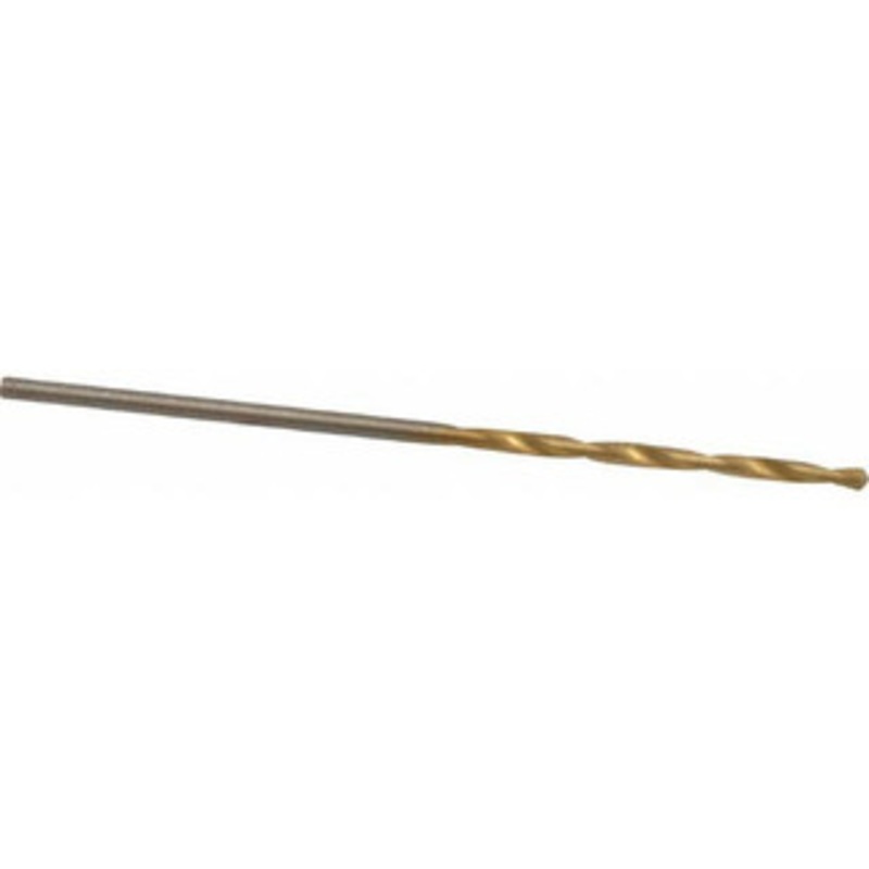 Hertel #55 118 High Speed Steel Jobber Drill TiN Finish, Right Hand Cut, Spiral Flute, Straight Shank, 1-7/8 OAL, Standard Point 85707792 – 85707792
