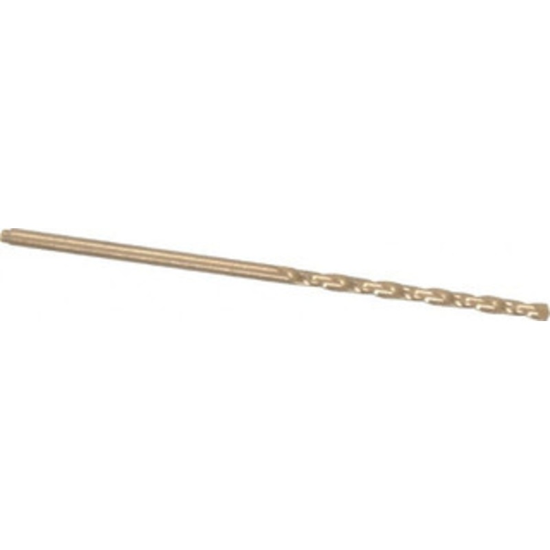 Precision Twist Drill #51 135 Cobalt Jobber Drill Oxide/Gold Finish, Right Hand Cut, Spiral Flute, Straight Shank, 2 OAL, Split Point 018351 – 78519899