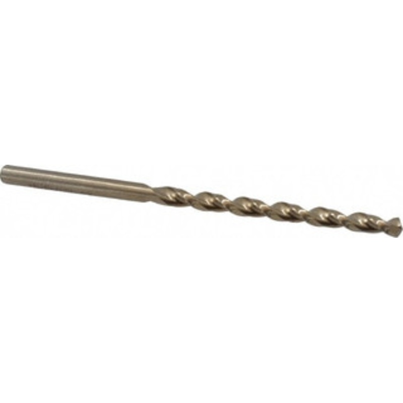 Cleveland Twist Drill #21 135 Cobalt Jobber Drill Oxide/Gold Finish, Right Hand Cut, Parabolic Flute, Straight Shank, 3-1/2 OAL, Split Point C16523 – 02146264