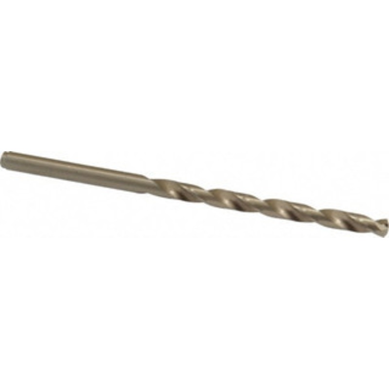 Cleveland Twist Drill #23 135 Cobalt Jobber Drill Oxide/Gold Finish, Right Hand Cut, Spiral Flute, Straight Shank, 3-1/8 OAL, Split Point C70156 – 74331216