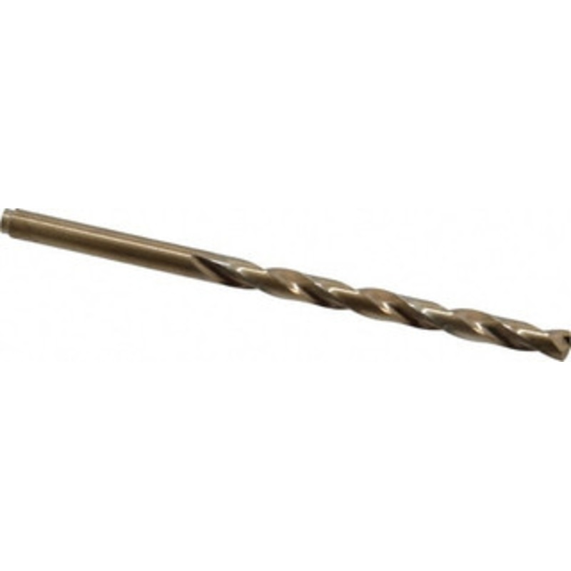 Hertel #11 135 Cobalt Jobber Drill Oxide/Gold Finish, Right Hand Cut, Spiral Flute, Straight Shank, 3-1/2 OAL, Split Point 04138582 – 04138582