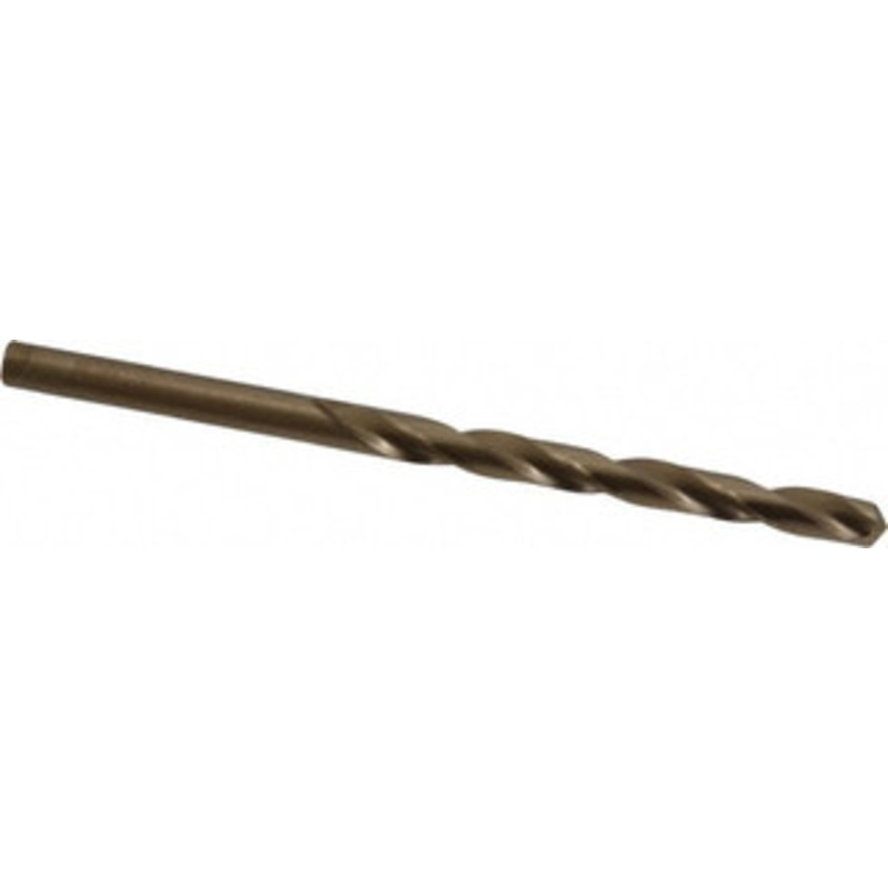 Hertel #4 135 Cobalt Jobber Drill Oxide/Gold Finish, Right Hand Cut, Spiral Flute, Straight Shank, 3-3/4 OAL, Split Point 04138517 – 04138517