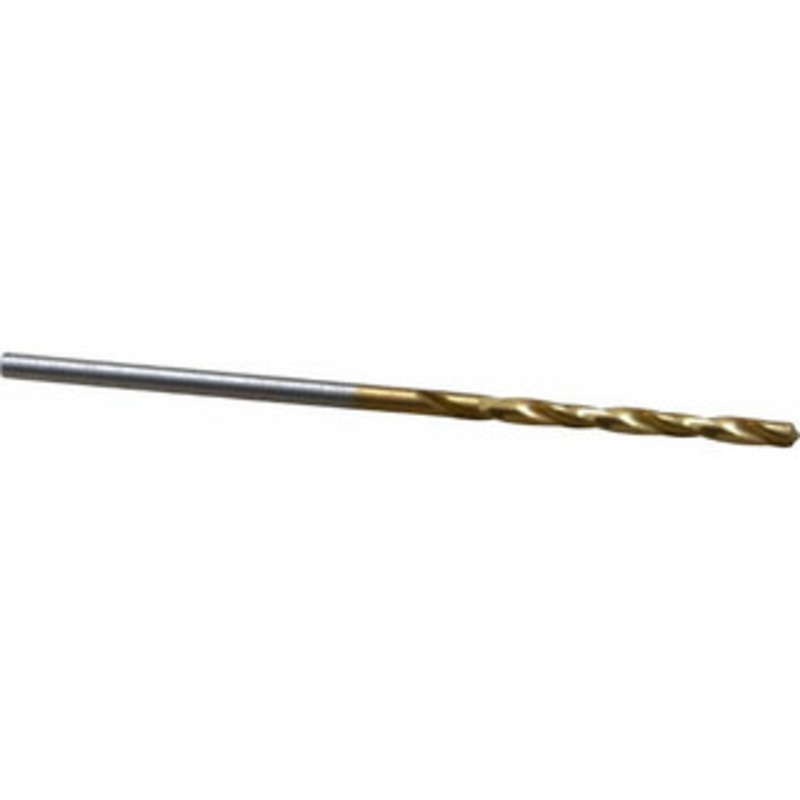 Hertel #49 118 High Speed Steel Jobber Drill TiN Finish, Right Hand Cut, Spiral Flute, Straight Shank, 2 OAL, Standard Point 85707735 – 85707735