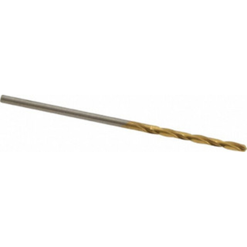 Hertel #52 135 High Speed Steel Jobber Drill TiN Finish, Right Hand Cut, Spiral Flute, Straight Shank, 1-7/8 OAL, Split Point 66694514 – 66694514