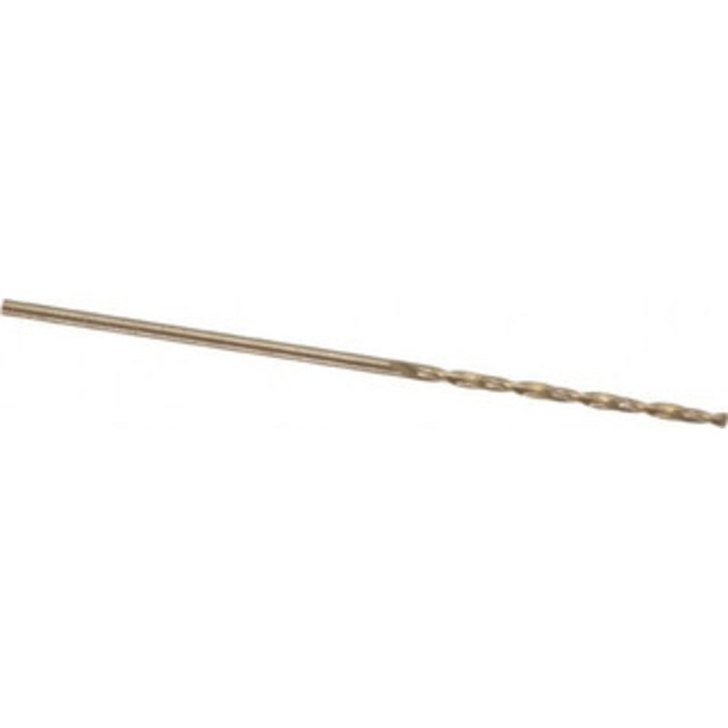 Precision Twist Drill #57 135 Cobalt Jobber Drill Oxide/Gold Finish, Right Hand Cut, Spiral Flute, Straight Shank, 1-3/4 OAL, Split Point 018357 – 78519956