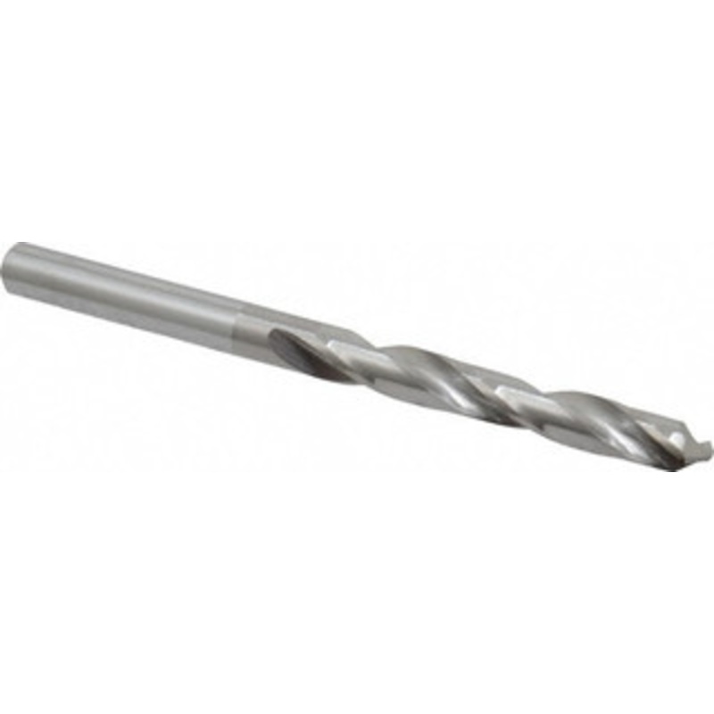 Hertel #10 118 Solid Carbide Jobber Drill Bright Finish, Right Hand Cut, Spiral Flute, Straight Shank, 2-3/4 OAL, Standard Point 79892352 – 79892352