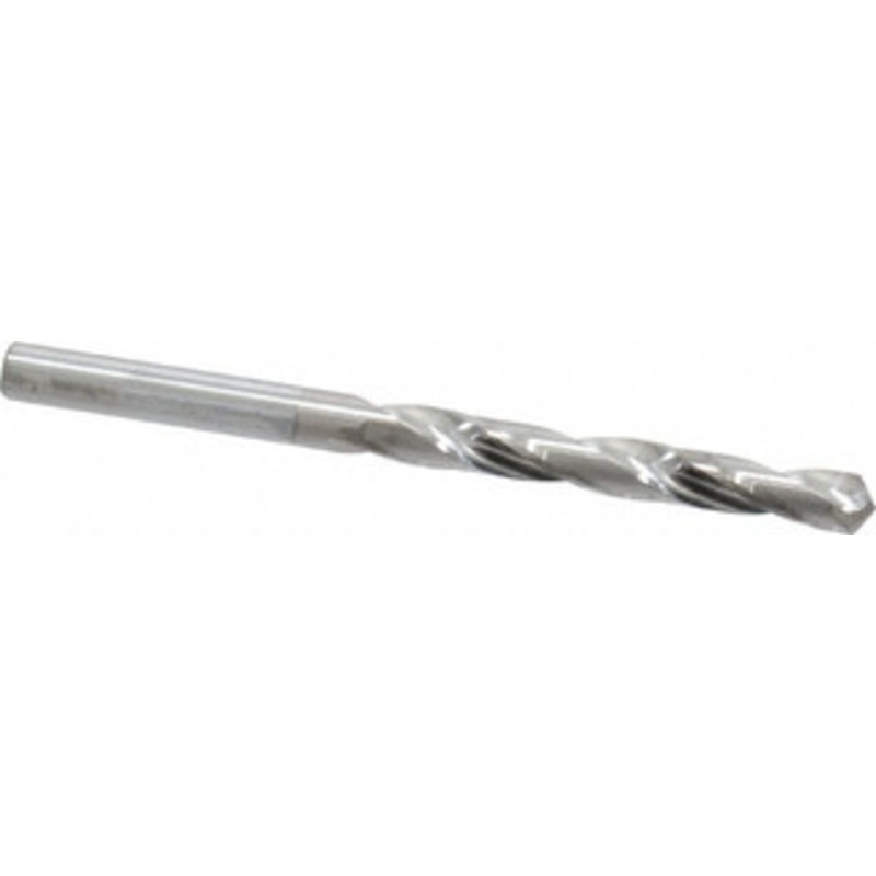 Hertel #12 118 Solid Carbide Jobber Drill Bright Finish, Right Hand Cut, Spiral Flute, Straight Shank, 2-3/4 OAL, Standard Point 79892337 – 79892337