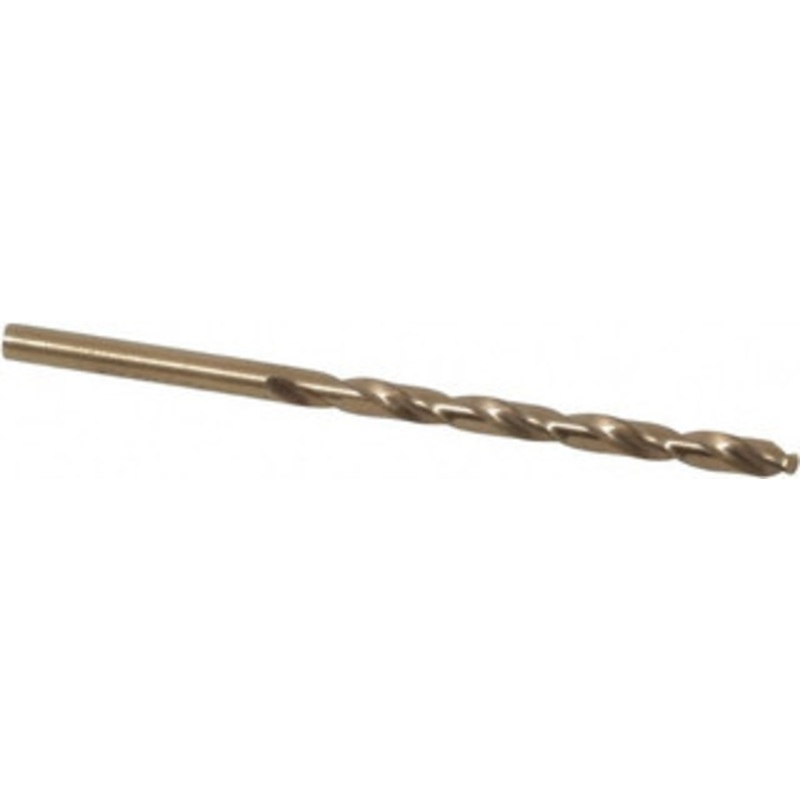 Hertel #21 135 Cobalt Jobber Drill Oxide/Gold Finish, Right Hand Cut, Spiral Flute, Straight Shank, 3-1/4 OAL, Split Point 04138681 – 04138681