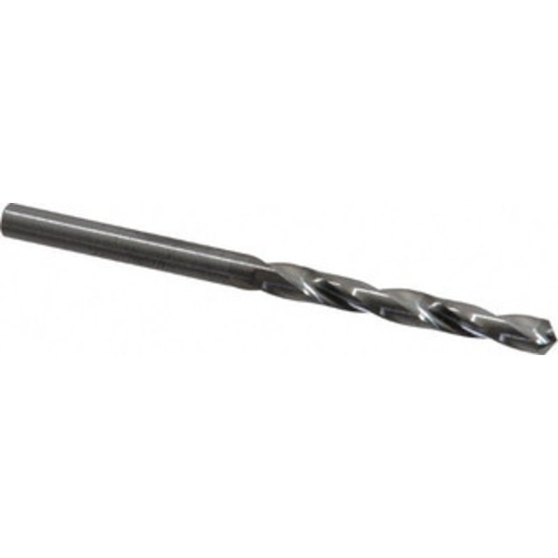 Hertel #22 118 Solid Carbide Jobber Drill Bright Finish, Right Hand Cut, Spiral Flute, Straight Shank, 2-1/2 OAL, Standard Point 79892212 – 79892212