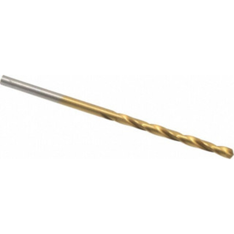 Hertel #35 135 High Speed Steel Jobber Drill TiN Finish, Right Hand Cut, Spiral Flute, Straight Shank, 2-5/8 OAL, Split Point 66694340 – 66694340