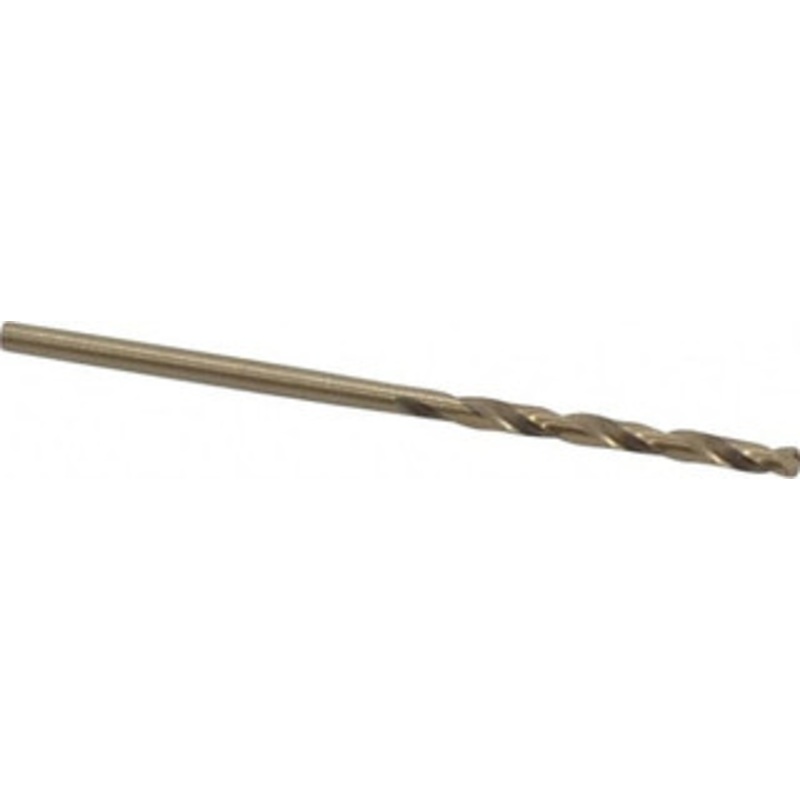 Hertel #44 135 Cobalt Jobber Drill Oxide/Gold Finish, Right Hand Cut, Spiral Flute, Straight Shank, 2-1/8 OAL, Split Point 04138913 – 04138913
