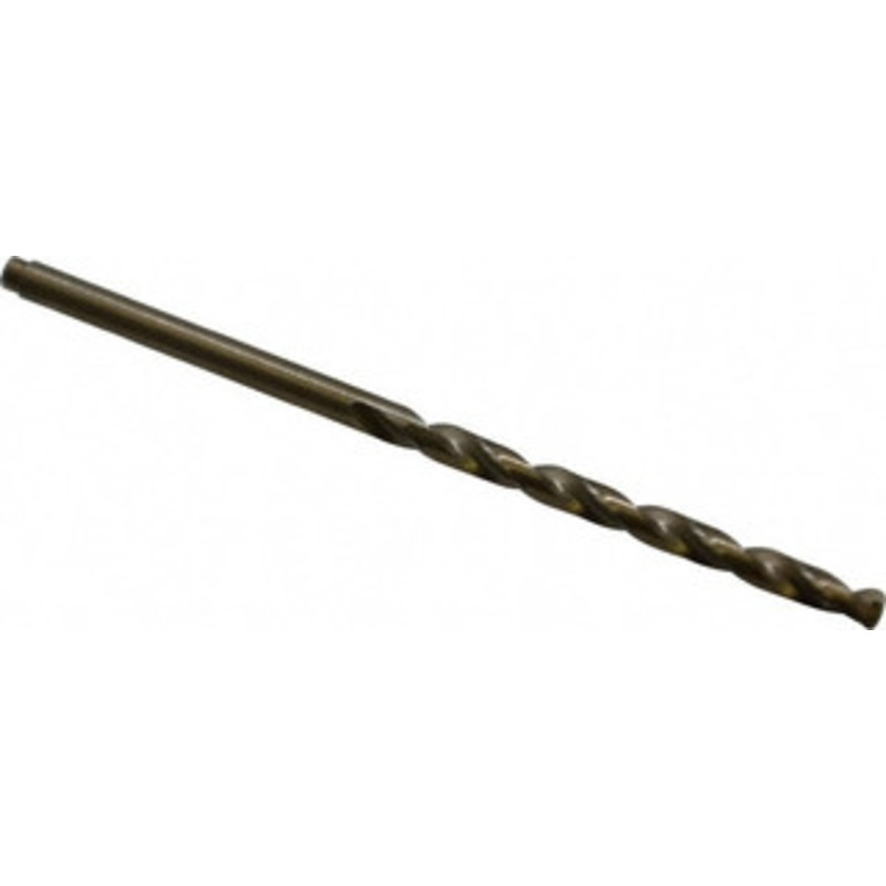 Precision Twist Drill #36 135 Cobalt Jobber Drill Oxide/Gold Finish, Right Hand Cut, Spiral Flute, Straight Shank, 2-1/2 OAL, Split Point 018336 – 78519741