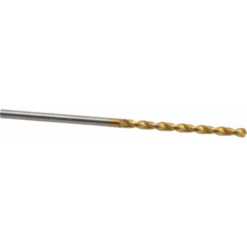 Cleveland Twist Drill #45 135 Cobalt Jobber Drill TiN Finish, Right Hand Cut, Parabolic Flute, Straight Shank, 2-1/8 OAL, Split Point C16658 – 02147023